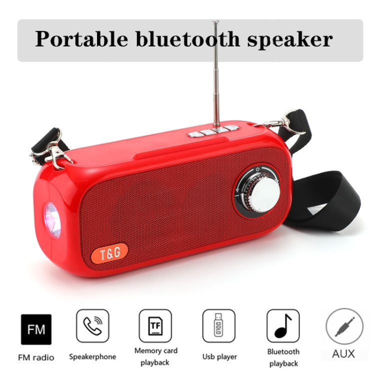 T&G TG613 TWS Solar Portable Bluetooth Speakers with LED Flashlight, Support TF Card / FM / AUX / U Disk(Gray) - Desktop Speaker by T&G | Online Shopping South Africa | PMC Jewellery | Buy Now Pay Later Mobicred