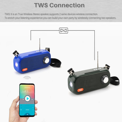 T&G TG613 TWS Solar Portable Bluetooth Speakers with LED Flashlight, Support TF Card / FM / AUX / U Disk(Gray) - Desktop Speaker by T&G | Online Shopping South Africa | PMC Jewellery | Buy Now Pay Later Mobicred