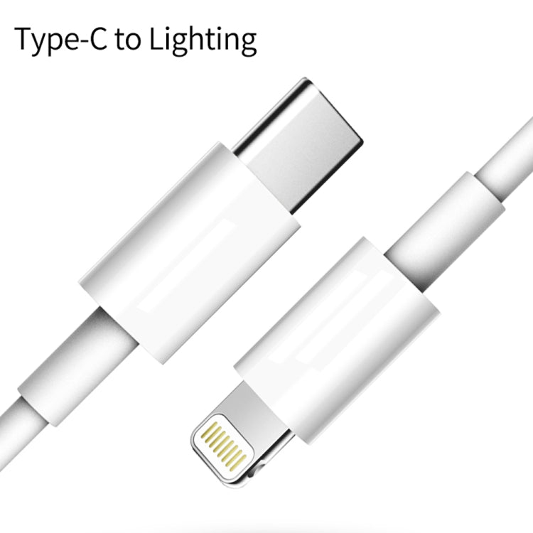 LZ-715 20W PD + QC 3.0 Dual Ports Fast Charging Travel Charger with USB-C / Type-C to 8 Pin Data Cable，US Plug(White) - USB Charger by PMC Jewellery | Online Shopping South Africa | PMC Jewellery