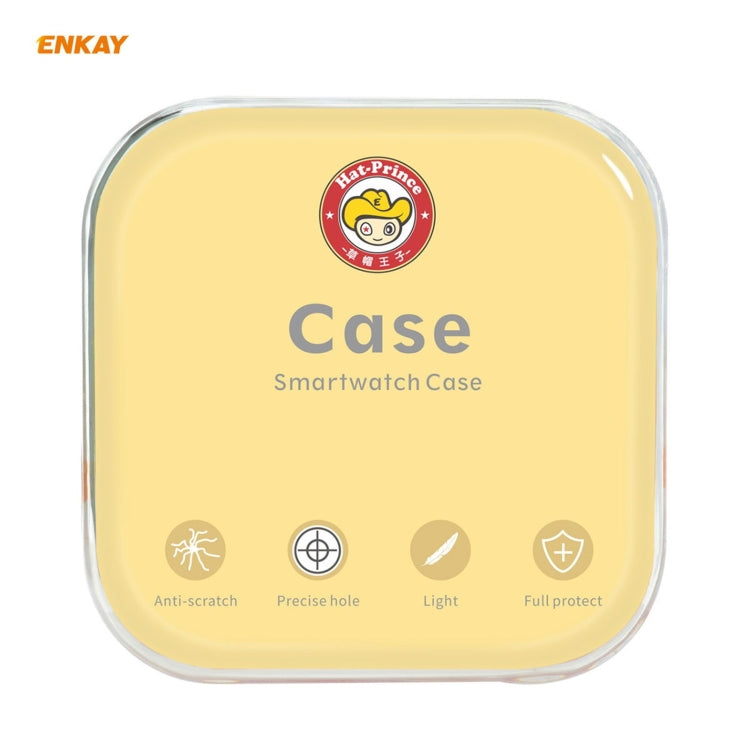ENKAY Hat-prince Full Coverage TPU Case + Tempered Glass Protector for Apple Watch Series 6 / 5 / 4 / SE 44mm(Transparent) - Watch Cases by ENKAY | Online Shopping South Africa | PMC TechLife | Buy Now Pay Later Mobicred
