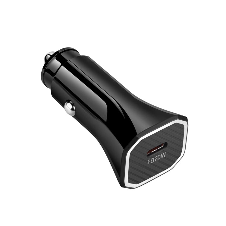 YS-2 PD 20W USB-C / Type-C Interface Car Fast Charger for iPhone Series / iPad Series(Black) - Car Charger by PMC Jewellery | Online Shopping South Africa | PMC Jewellery
