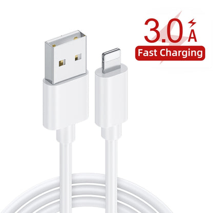 P21 PD 20W USB-C / Type-C + QC3.0 18W USB Fast Car Charger with USB to 8 Pin Data Cable Set(White) - Car Charger by PMC Jewellery | Online Shopping South Africa | PMC Jewellery