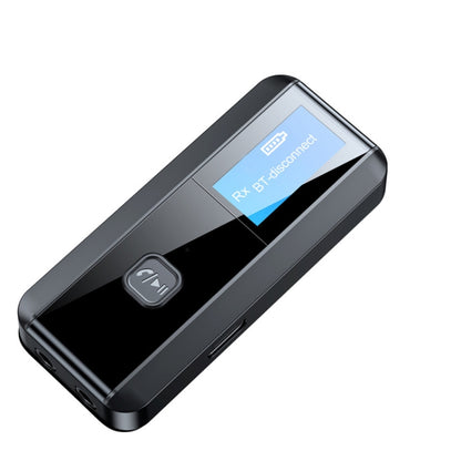 C29 2 in 1 USB Bluetooth 5.0 Audio Receiver Transmitter with LCD Display(Black) - Audio Receiver Transmitter by PMC Jewellery | Online Shopping South Africa | PMC Jewellery