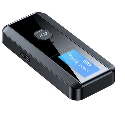 C29 2 in 1 USB Bluetooth 5.0 Audio Receiver Transmitter with LCD Display(Black) - Audio Receiver Transmitter by PMC Jewellery | Online Shopping South Africa | PMC Jewellery