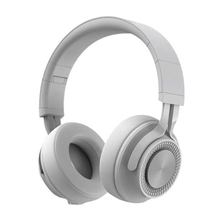 P1 Wireless Bluetooth 5.0 Stereo Soft Leather Earmuffs Foldable Headset Built-in Mic for PC / Cell Phones(Gray) - Headset & Headphone by PMC TechLife | Online Shopping South Africa | PMC TechLife
