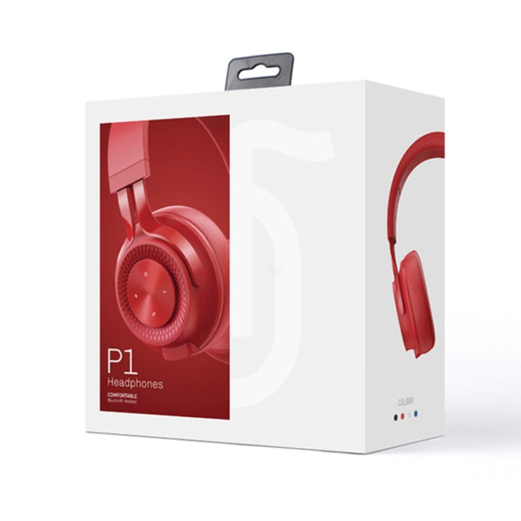 P1 Wireless Bluetooth 5.0 Stereo Soft Leather Earmuffs Foldable Headset Built-in Mic for PC / Cell Phones(Gray) - Headset & Headphone by PMC TechLife | Online Shopping South Africa | PMC TechLife