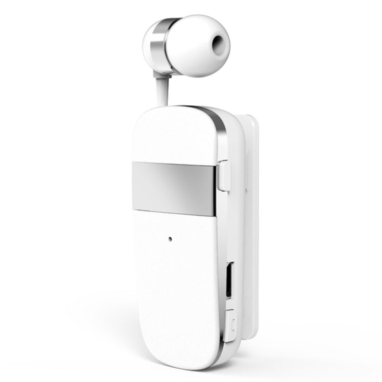 K53 Stereo Wireless Bluetooth Headset Calls Remind Vibration Wear-Clip Driver Auriculares Earphone For Phone(White) - Bluetooth Earphone by PMC Jewellery | Online Shopping South Africa | PMC Jewellery