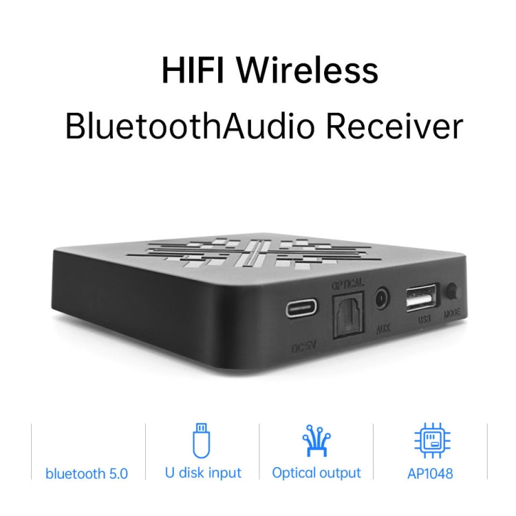 Q3 HiFi Wireless Bluetooth Digital Audio Receiver Support AUX 3.5mm / Optical Fiber / USB Output - Audio Receiver Transmitter by PMC TechLife | Online Shopping South Africa | PMC TechLife