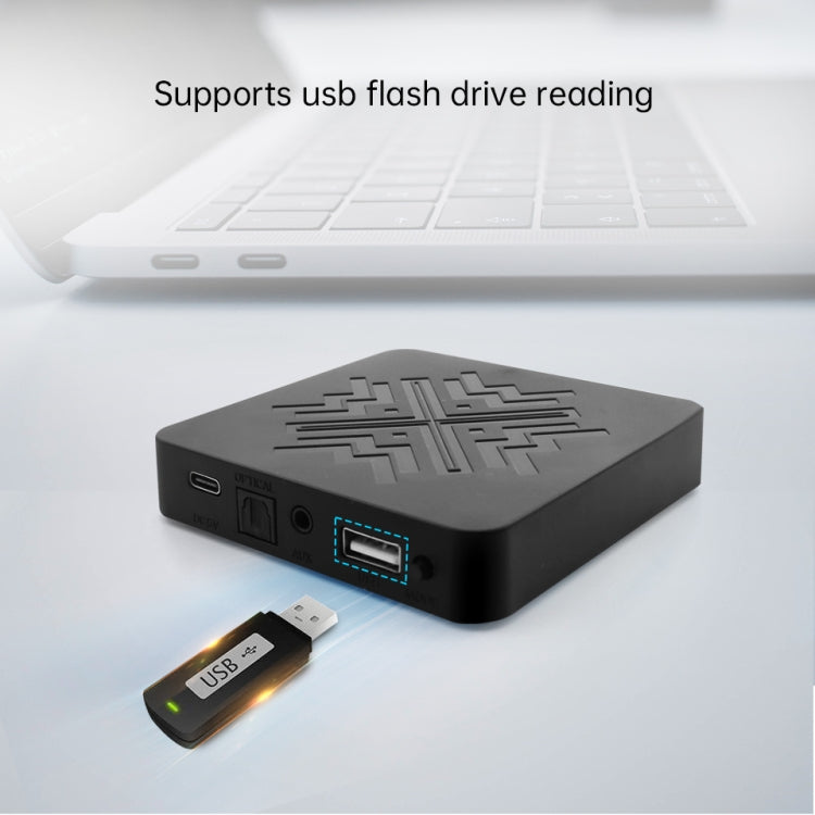 Q3 HiFi Wireless Bluetooth Digital Audio Receiver Support AUX 3.5mm / Optical Fiber / USB Output - Audio Receiver Transmitter by PMC TechLife | Online Shopping South Africa | PMC TechLife