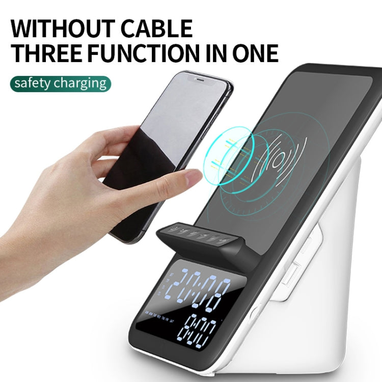 AEC BT512 Multifunctional Bluetooth Speaker 10W Wireless Charger LED Desktop Electronic Alarm Clock - free shipping - PMC TechLife - Order now!