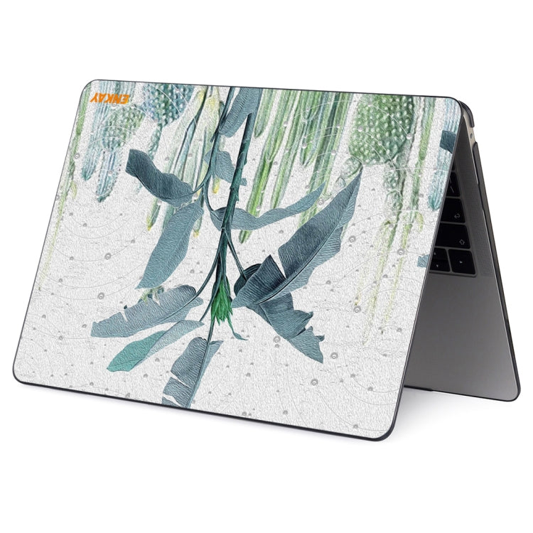 For MacBook Air 13.3 inch A1932 2018 ENKAY Hat-Prince Natural Series Laotop Protective Crystal Case(Banana Leaves) - MacBook Air Cases by ENKAY | Online Shopping South Africa | PMC Jewellery