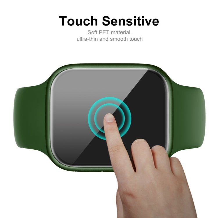ENKAY  TPU Case  + Full Coverage PET Screen Protector For Apple Watch Series 8 / 7 45mm(White) - free shipping - PMC TechLife - Order now!