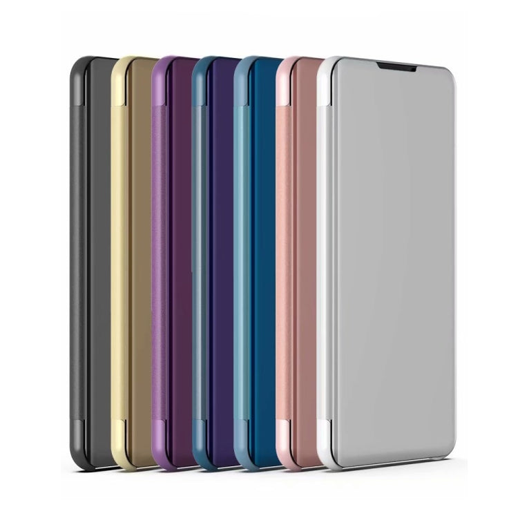 For Samsung Galaxy A53 5G Plated Mirror Flip Leather Case with Holder(Black) - Galaxy Phone Cases by PMC TechLife | Online Shopping South Africa | PMC TechLife