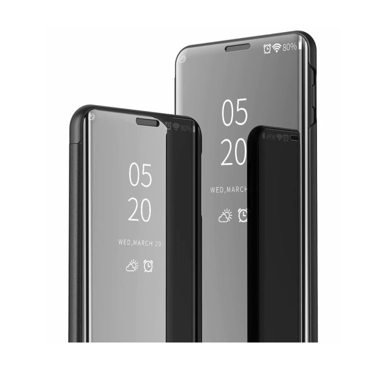 For Samsung Galaxy A53 5G Plated Mirror Flip Leather Case with Holder(Black) - Galaxy Phone Cases by PMC TechLife | Online Shopping South Africa | PMC TechLife