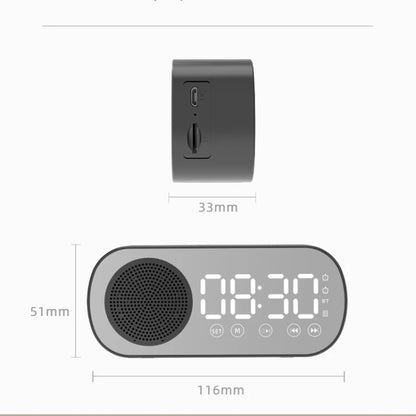 Z7 Digital Bluetooth 5.0 Speaker Multi-function Mirror Alarm Clock FM Radio(Pink) - Desktop Speaker by PMC Jewellery | Online Shopping South Africa | PMC Jewellery