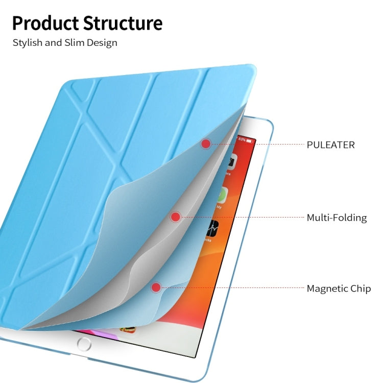 Multi-folding TPU Back Flip Leather Smart Tablet Case for iPad Pro 12.9 inch 2015 / 2017(Black) - free shipping - PMC TechLife - Order now!