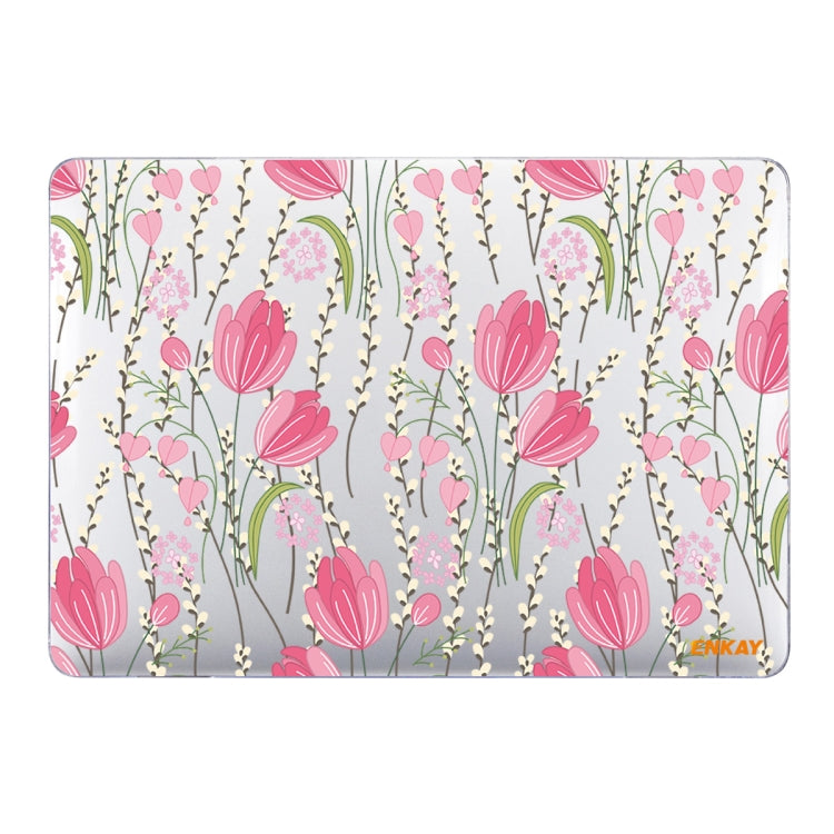 ENKAY Flower Series Pattern Laotop Protective Crystal Case For MacBook Pro 13.3 inch A2251 / A2289 / A2338 2020(Tulips) - MacBook Pro Cases by ENKAY | Online Shopping South Africa | PMC Jewellery