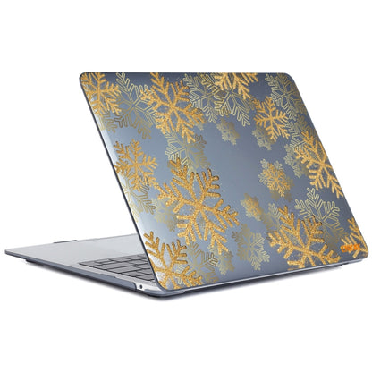 ENKAY Vintage Pattern Series Laotop Protective Crystal Case For MacBook Pro 15.4 inch A1707 / A1990(Golden Snowflake) - MacBook Pro Cases by ENKAY | Online Shopping South Africa | PMC Jewellery