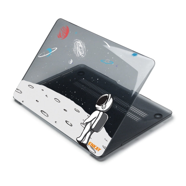 ENKAY Star Series Pattern Laotop Protective Crystal Case For MacBook Pro 16.2 inch A2485 2021/A2880 2023(Backpack Astronaut) - MacBook Pro Cases by ENKAY | Online Shopping South Africa | PMC TechLife | Buy Now Pay Later Mobicred