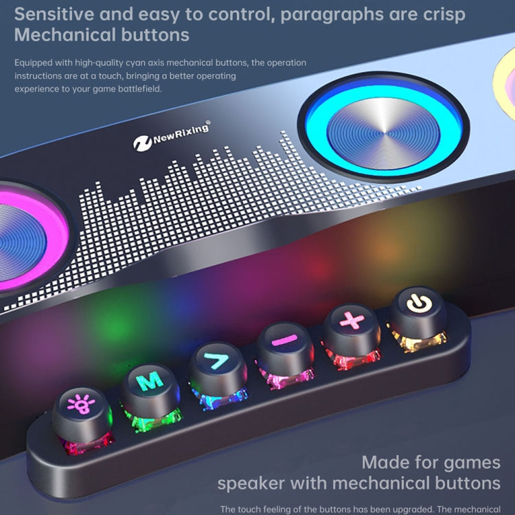 Newrixing NR555 Desktop Colorful LED Gaming Bluetooth Speaker Support TF & FM - Desktop Speaker by New Rixing | Online Shopping South Africa | PMC Jewellery