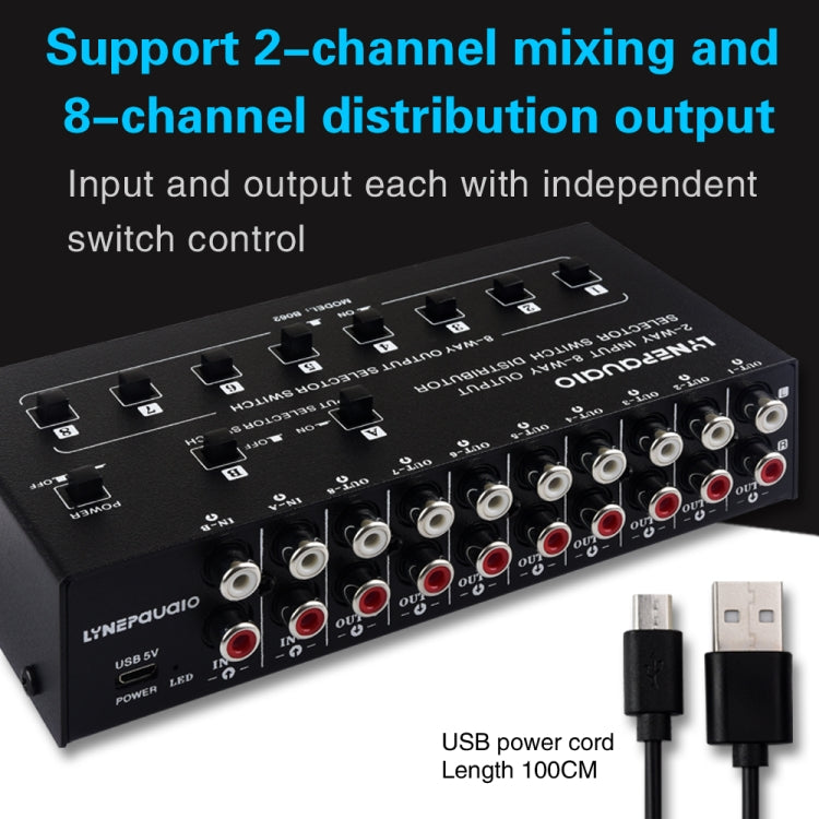 2 In 8 Out RCA Audio Frequency Signal Select Switch Distributor -  by PMC Jewellery | Online Shopping South Africa | PMC Jewellery