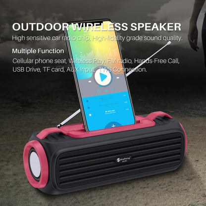 NewRixing NR903F TWS Portable Outdoor Bluetooth Speaker Support TF Card / FM(Red) - Desktop Speaker by New Rixing | Online Shopping South Africa | PMC Jewellery