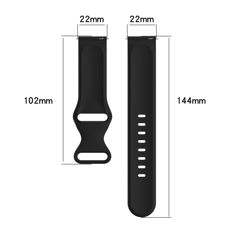 For Amazfit Pace 22mm Silicone Solid Color Watch Band(Grey) - Watch Bands by PMC Jewellery | Online Shopping South Africa | PMC Jewellery | Buy Now Pay Later Mobicred