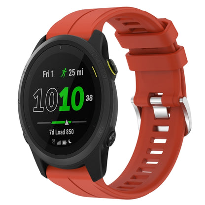 Compatible with Garmin Compatible witherunner 745 22mm Silicone Sports Watch Band(Red) - Watch Bands by PMC Jewellery | Online Shopping South Africa | PMC Jewellery | Buy Now Pay Later Mobicred