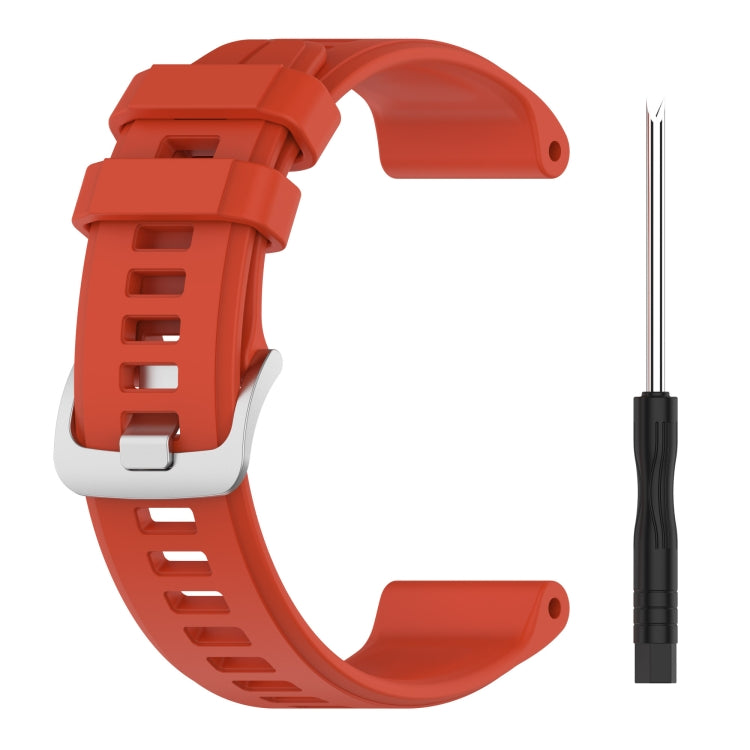 Compatible with Garmin Compatible witherunner 745 22mm Silicone Sports Watch Band(Red) - Watch Bands by PMC Jewellery | Online Shopping South Africa | PMC Jewellery | Buy Now Pay Later Mobicred