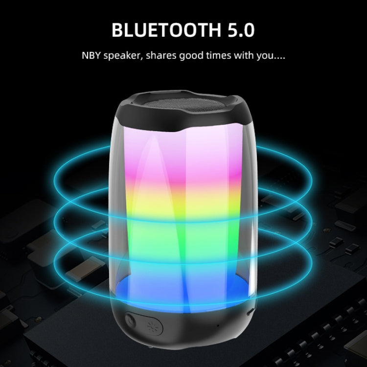 NBY8893 Pulsating Colorful Portable Stereo Bluetooth Speaker(White) - Desktop Speaker by NBY | Online Shopping South Africa | PMC Jewellery