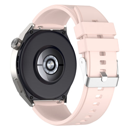 For Huawei Watch GT 42mm/46mm / GT2 46mm 22mm Protruding Head Silicone Strap Silver Buckle(Pink) - Watch Bands by PMC Jewellery | Online Shopping South Africa | PMC Jewellery | Buy Now Pay Later Mobicred