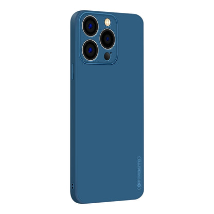 For iPhone 14 Pro PINWUYO Sense Series Liquid Silicone TPU Phone Case(Blue) - iPhone 14 Pro Cases by PINWUYO | Online Shopping South Africa | PMC Jewellery | Buy Now Pay Later Mobicred