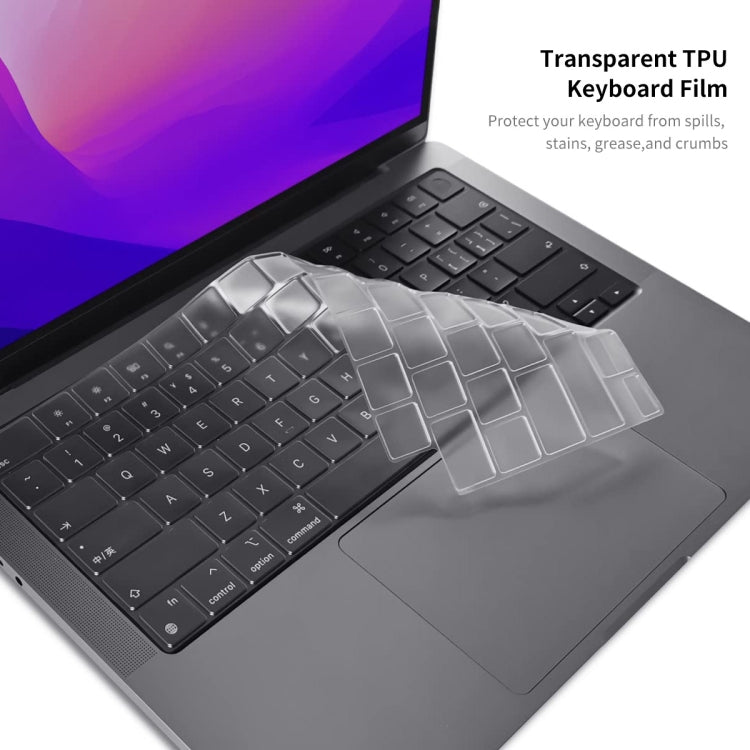 For MacBook Air 13.6 2022/2024  A2681 (M2) / A3113  (M3) ENKAY Hat-Prince 3 in 1 Protective Bracket  Case Cover Hard Shell with TPU Keyboard Film / Anti-dust Plugs, Version:EU(Black) - free shipping - PMC TechLife - Order now!