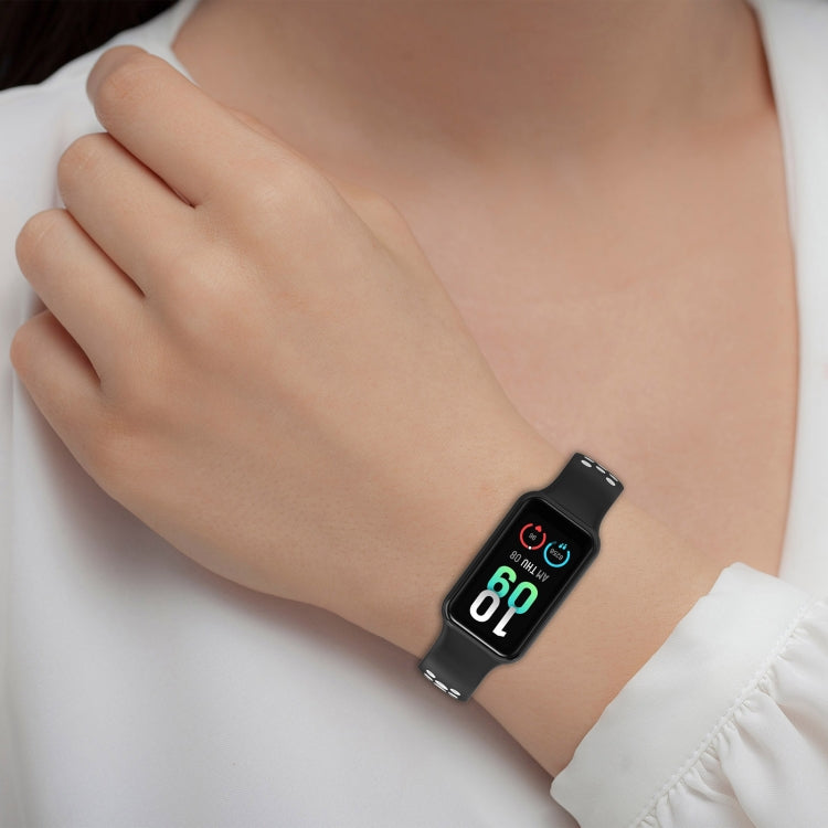For Amazfit Band 7 Loop Two-Color Breathable Silicone Watch Band(Blue+White) - free shipping - PMC TechLife - Order now!