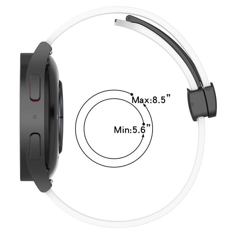 For Amazfit GTR 3 22mm Folding Magnetic Clasp Silicone Watch Band(Black+White) - free shipping - PMC TechLife - Order now!