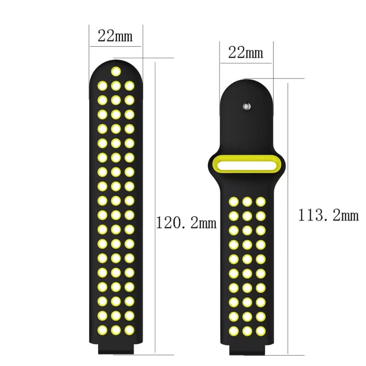 For Garmin Forerunner 630 Two-Color Punched Breathable Silicone Watch Band(Black+Grey) - free shipping - PMC TechLife - Order now!