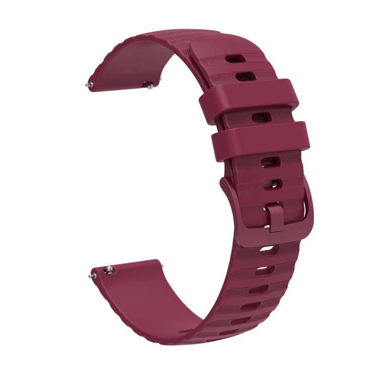 For Huawei Watch GT3 46mm 22mm Wavy Dot Pattern Solid Color Silicone Watch Band(Wine Red) - free shipping - PMC TechLife - Order now!