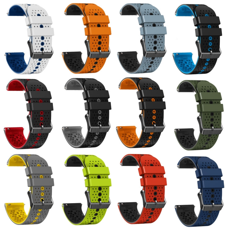 For Honor Magic Watch 2 46mm 22mm Perforated Two-Color Silicone Watch Band(Red+Black) - free shipping - PMC TechLife - Order now!