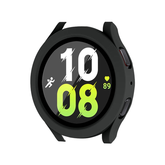 For Samsung Galaxy Watch4/5 40mm ENKAY Hat-Prince Waterproof Full Coverage PC Frame + 9H Tempered Glass Case(Black) - Watch Cases by ENKAY | Online Shopping South Africa | PMC Jewellery | Buy Now Pay Later Mobicred