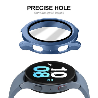 For Samsung Galaxy Watch4/5 40mm ENKAY Hat-Prince Waterproof Full Coverage PC Frame + 9H Tempered Glass Case(Dark Green) - Watch Cases by ENKAY | Online Shopping South Africa | PMC Jewellery | Buy Now Pay Later Mobicred