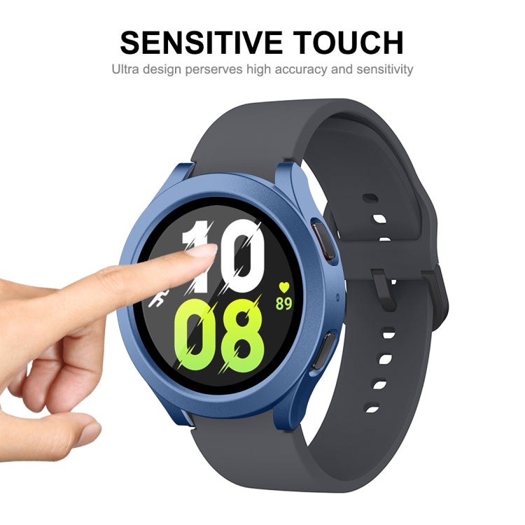 For Samsung Galaxy Watch4/5 40mm ENKAY Hat-Prince Waterproof Full Coverage PC Frame + 9H Tempered Glass Case(Black) - Watch Cases by ENKAY | Online Shopping South Africa | PMC Jewellery | Buy Now Pay Later Mobicred