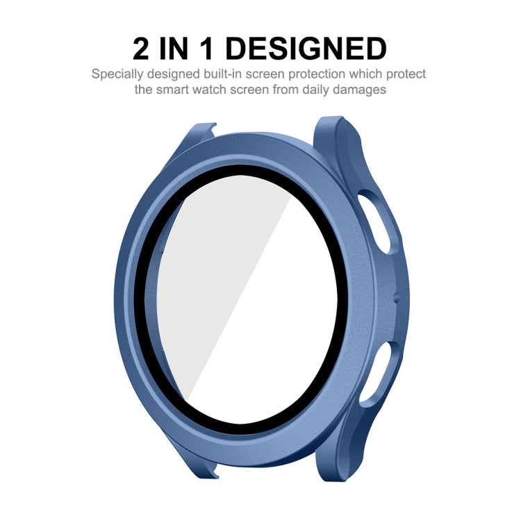 For Samsung Galaxy Watch4/5 44mm ENKAY Hat-Prince Waterproof Full Coverage PC Frame + 9H Tempered Glass Case(White) - Watch Cases by ENKAY | Online Shopping South Africa | PMC Jewellery | Buy Now Pay Later Mobicred