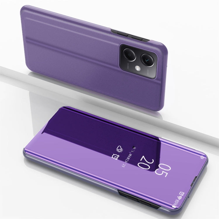 For Xiaomi Redmi Note 12 5G Plated Mirror Horizontal Flip Leather Case with Holder(Purple Blue) - free shipping - PMC TechLife - Order now!