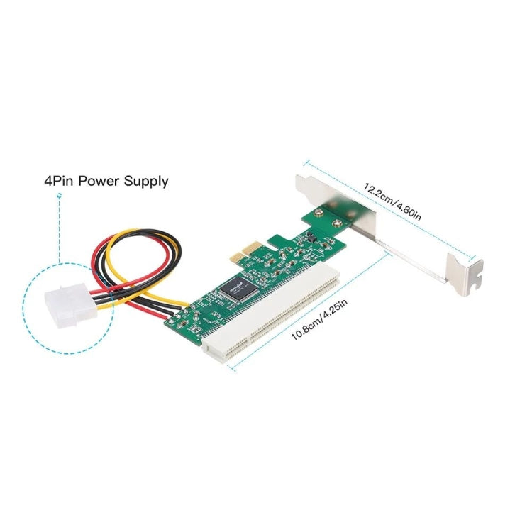 PCI-E to PCI Adapter Card Converter with 4Pin Power Supply - Add-on Cards by PMC Jewellery | Online Shopping South Africa | PMC Jewellery