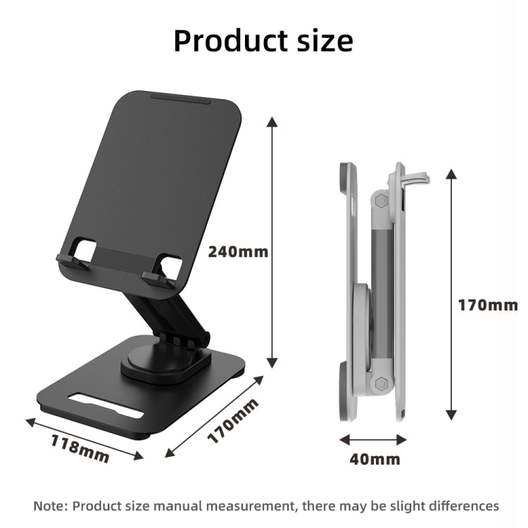 K29 Foldable Lazy Desk Mobile Phone Tablet Stand(Black) - Desktop Holder by PMC Jewellery | Online Shopping South Africa | PMC Jewellery