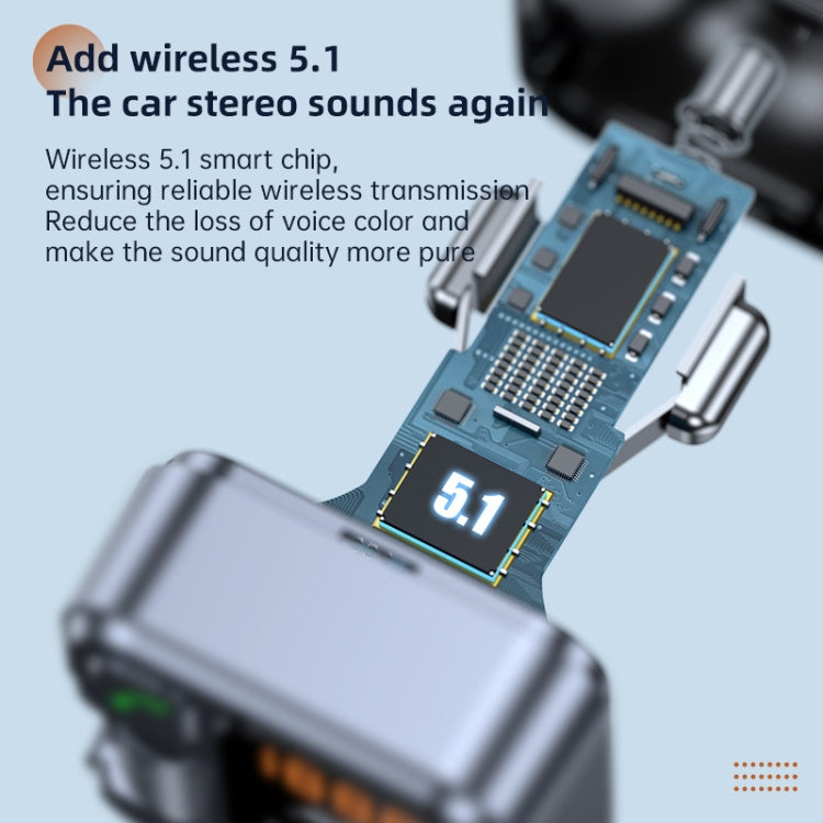 T16 MP3 Player Fast Charger Wireless Bluetooth 5.1 FM Transmitter Hands Free Car Kit - Bluetooth Car Kits by PMC TechLife | Online Shopping South Africa | PMC TechLife