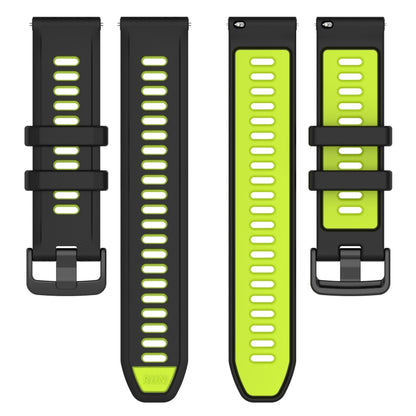 For Amazfit GTS 4 20mm Sports Two-Color Silicone Watch Band(Black+Yellow) -  by PMC Jewellery | Online Shopping South Africa | PMC Jewellery