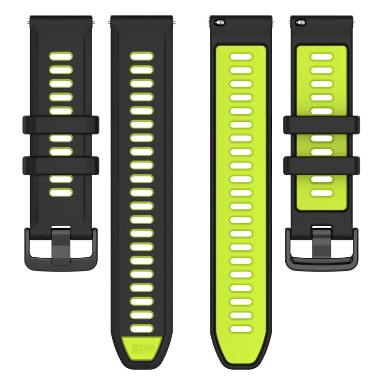 For Amazfit GTS 2E 20mm Sports Two-Color Silicone Watch Band(Olive Green + Black) -  by PMC Jewellery | Online Shopping South Africa | PMC Jewellery