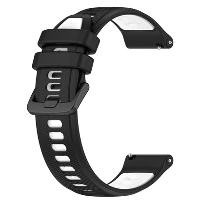 For Amazfit GTS 2 20mm Sports Two-Color Silicone Watch Band(Black+White) -  by PMC Jewellery | Online Shopping South Africa | PMC Jewellery