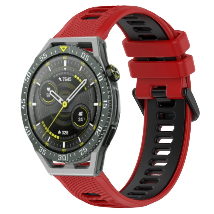 For Huawei Watch GT3 SE 22mm Sports Two-Color Silicone Watch Band(Red+Black) - Smart Wear by PMC Jewellery | Online Shopping South Africa | PMC Jewellery